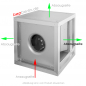 Preview: 4.610 m³/h, Airbox Küchenabluftbox, 500 x 500 x 500 mm